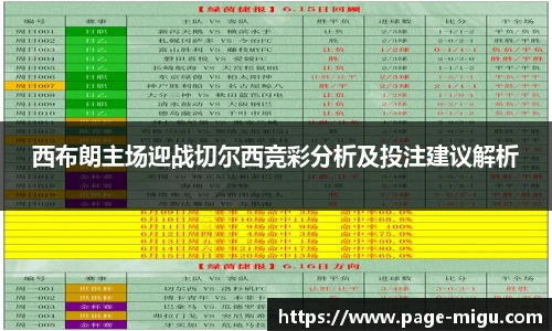 西布朗主场迎战切尔西竞彩分析及投注建议解析